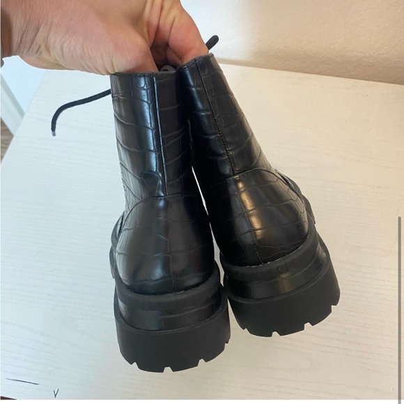 142. Jessica Simpson Enita Combat Lace-up Bootie In Black MSRP $149 - Picture 4 of 5